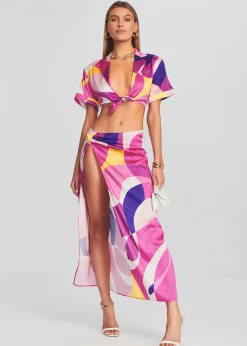 Retrofete Siena Silk Top Pink Geo Online