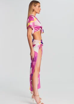 Retrofete Siena Silk Top Pink Geo Sale