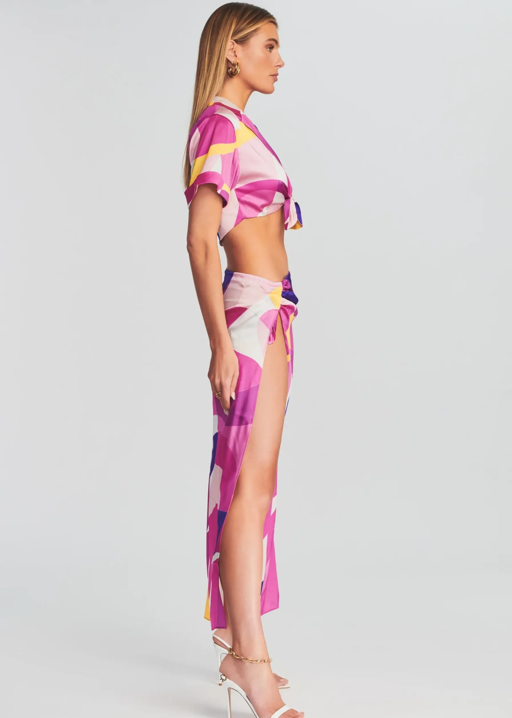 Retrofete Siena Silk Top Pink Geo Sale