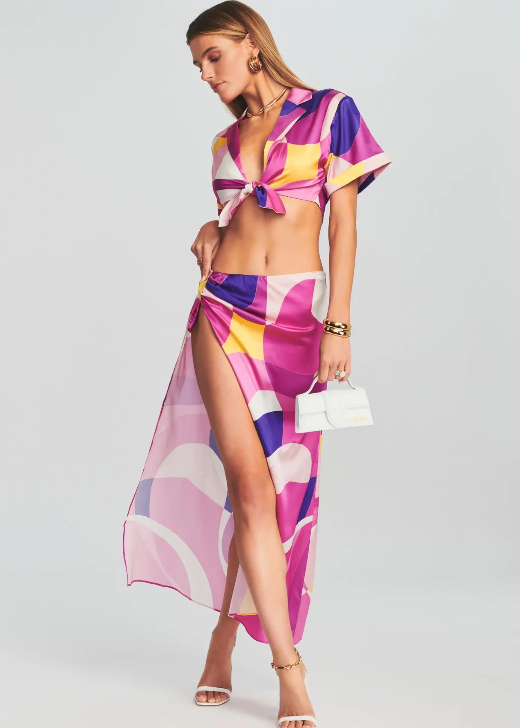 Retrofete Siena Silk Top Pink Geo Sale