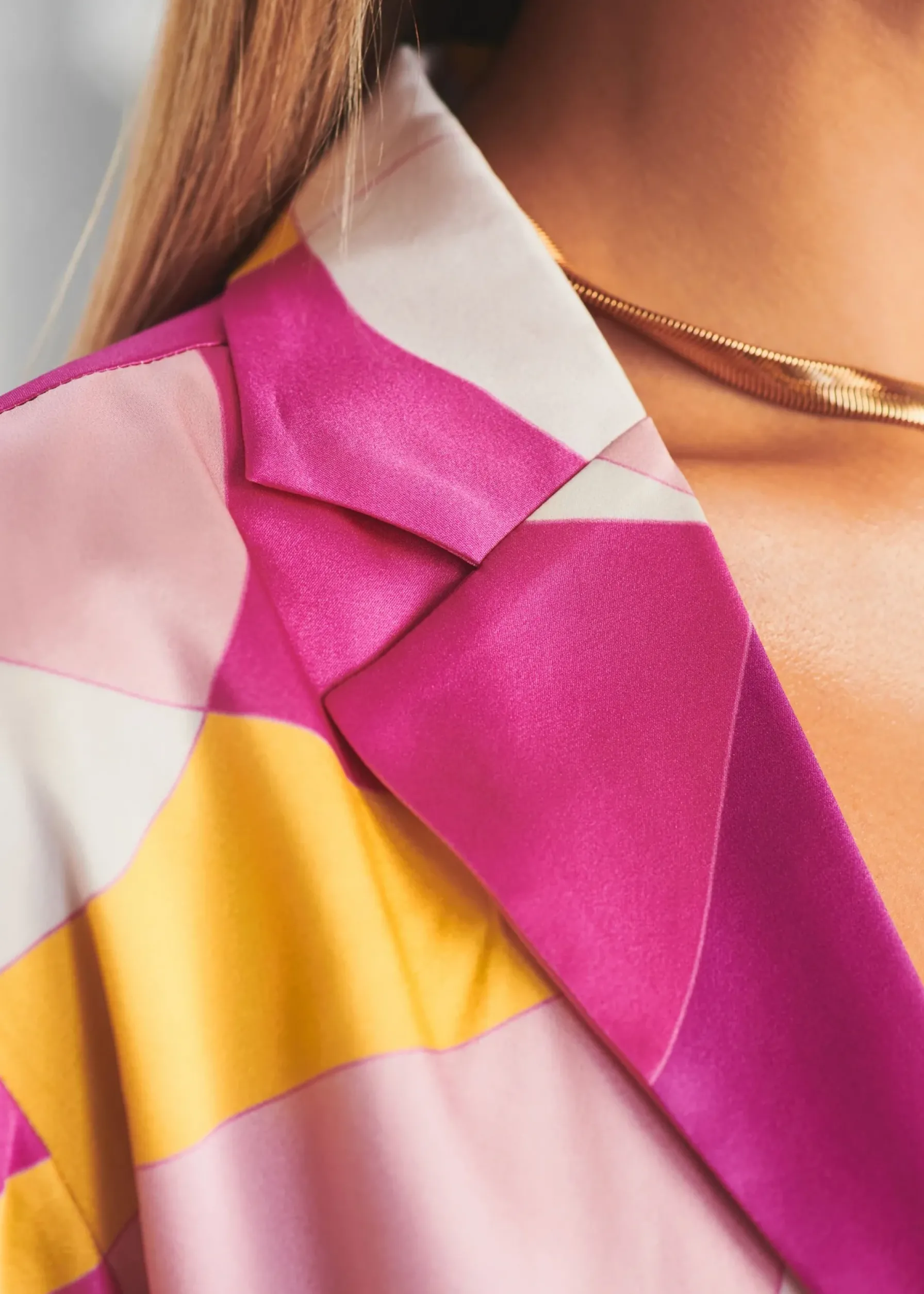 Retrofete Siena Silk Top Pink Geo Sale