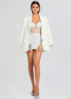 Retrofete Sienna Sequin Dress White/Silver Flash Sale
