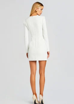 Retrofete Simone Mini V Dress White Cheap