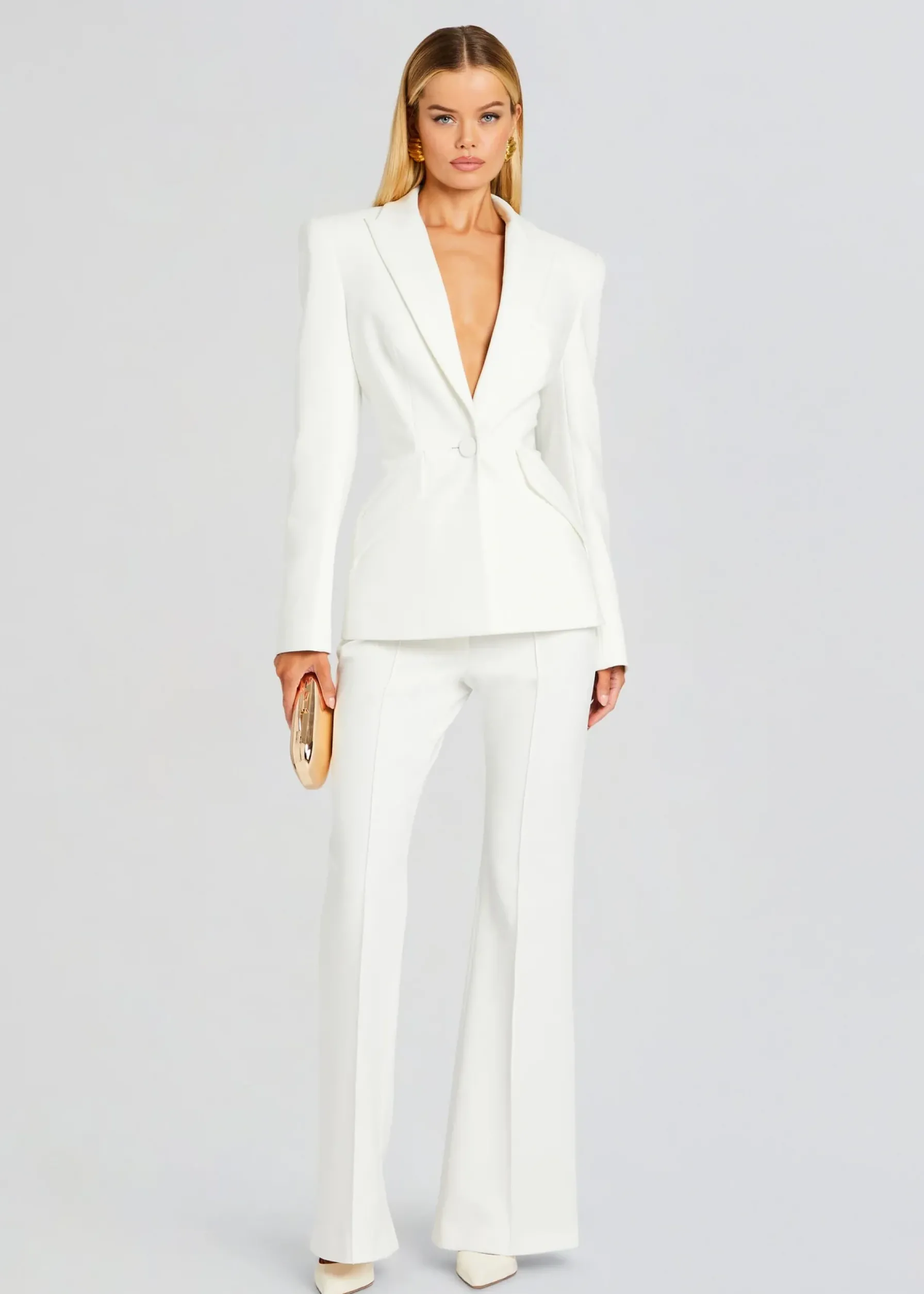 Retrofete Sloan Structured Blazer White Flash Sale