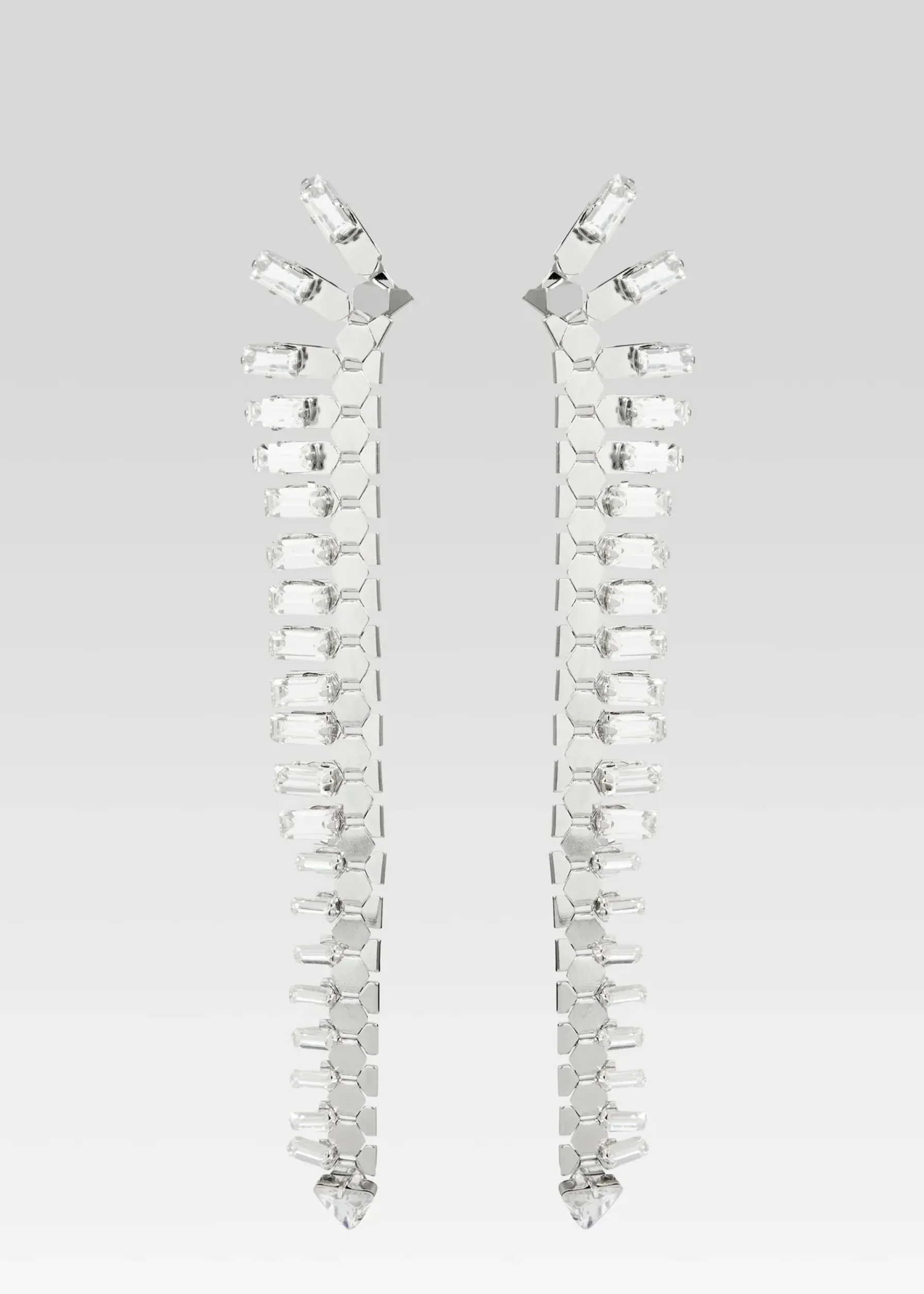 Retrofete Snake Skin Crystal Earrings Silver Cheap