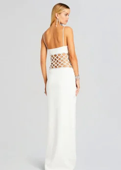 Retrofete Solene Dress White/Crystal Discount