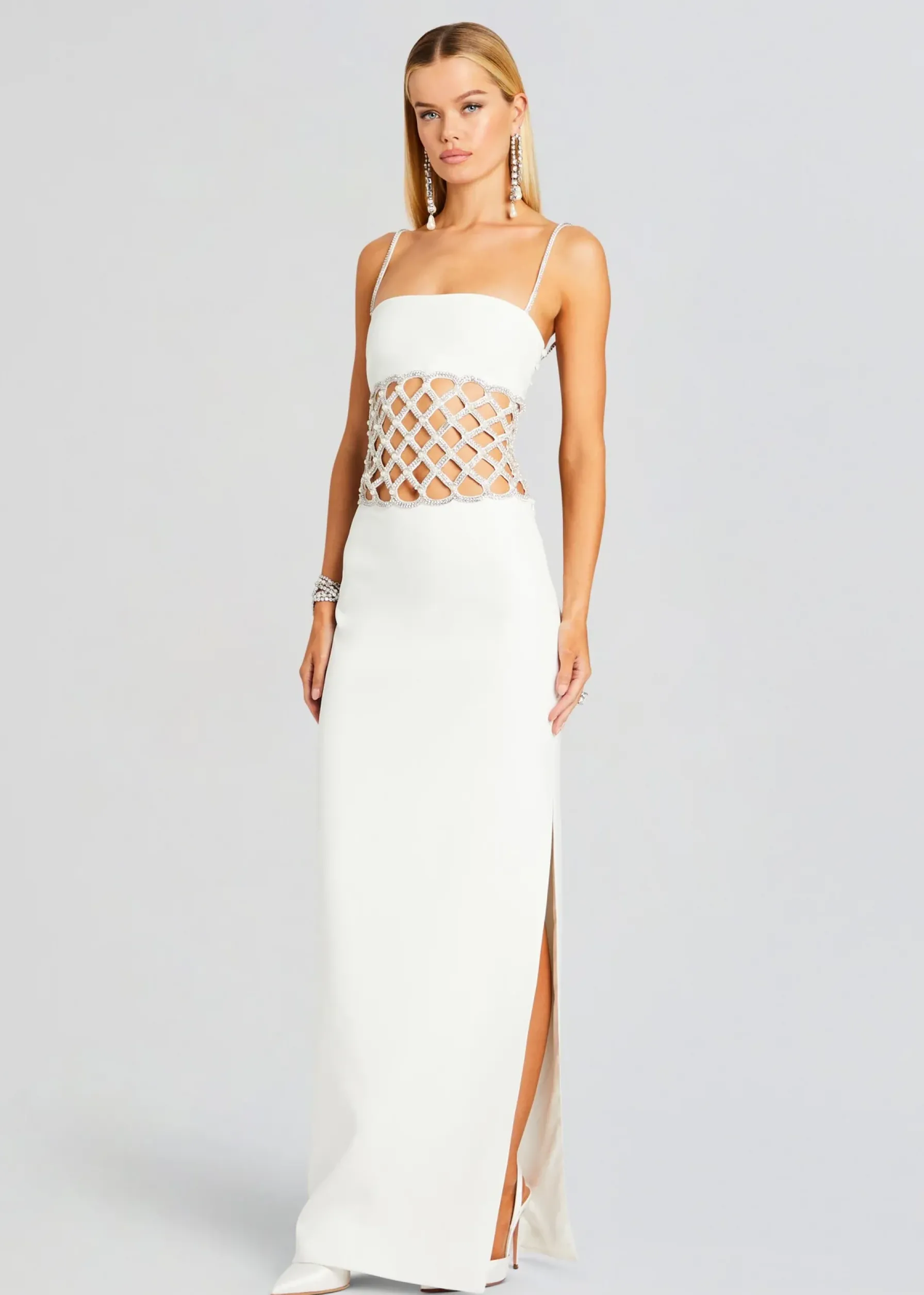 Retrofete Solene Dress White/Crystal Outlet