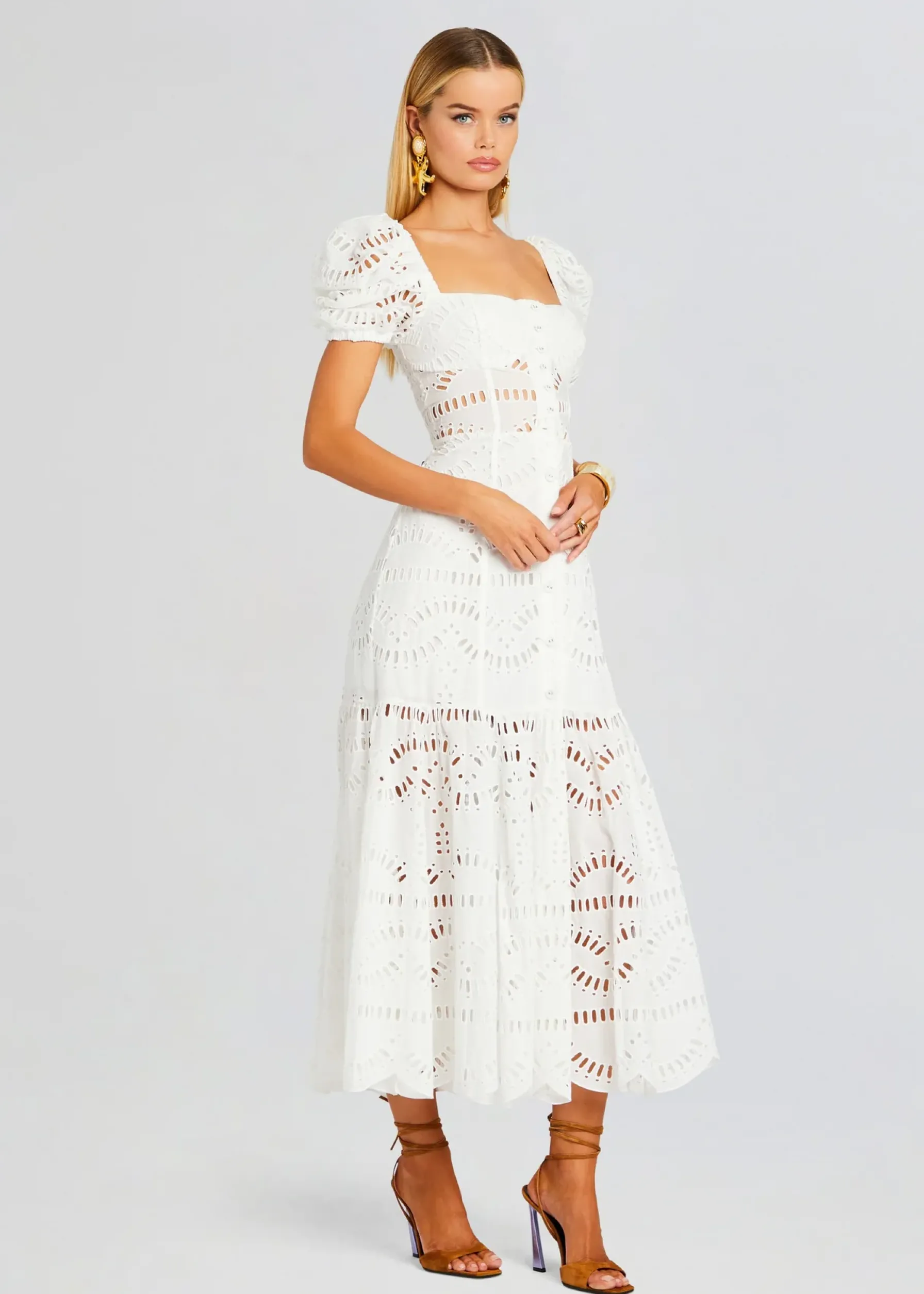 Retrofete Spiana Long Dress White Samoa Best Sale