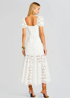 Retrofete Spiana Long Dress White Samoa Cheap