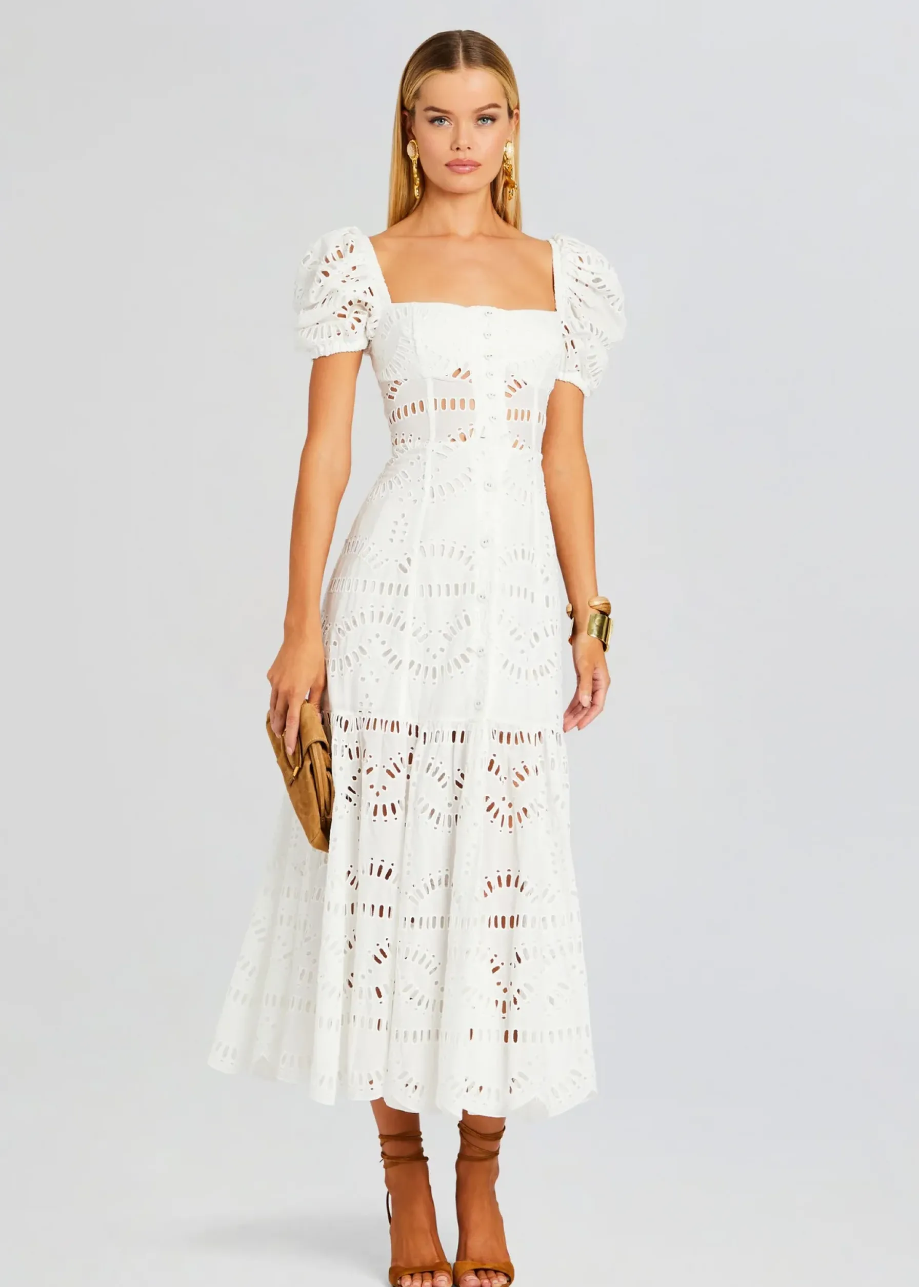 Retrofete Spiana Long Dress White Samoa Cheap