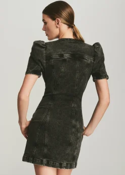 Retrofete Stasha Dress Obsidian Black New