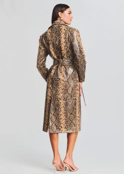 Retrofete Steffan Leather Coat Tannin Snake Clearance