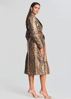 Retrofete Steffan Leather Coat Tannin Snake Shop