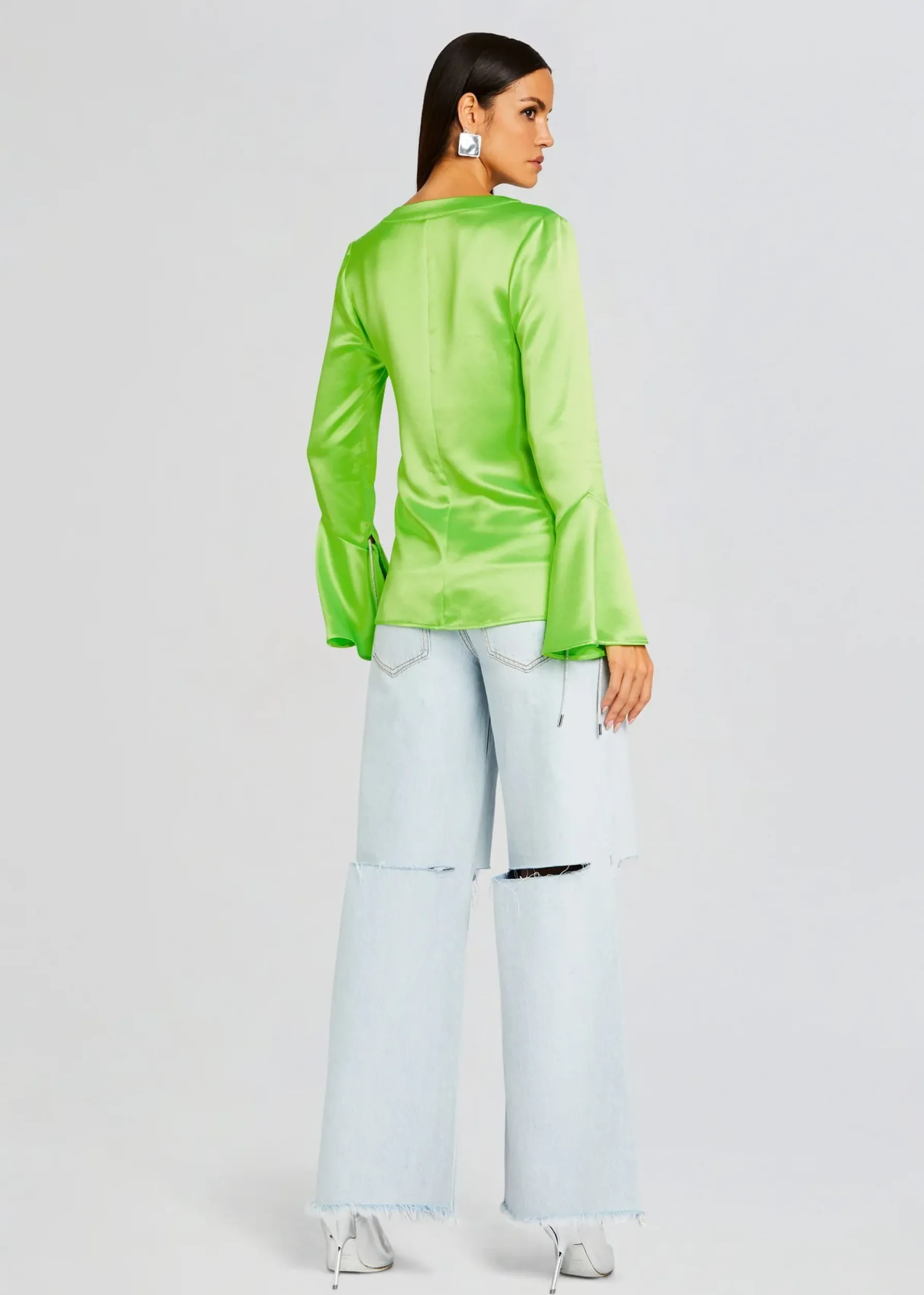 Retrofete Svea Blouse Fresh Lime Discount