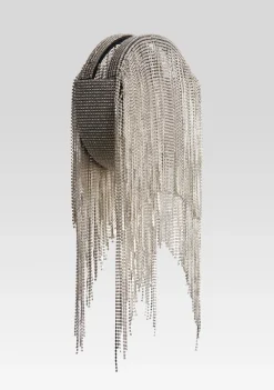 Retrofete Talia Small Crystal Logo Bag Black/Silver Hot