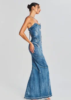 Retrofete Tamara Denim Dress Sea Cheap