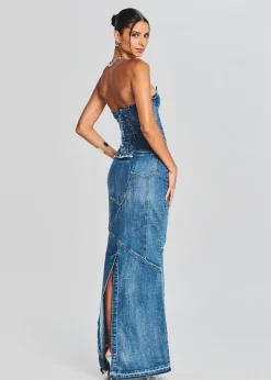 Retrofete Tamara Denim Dress Sea Cheap