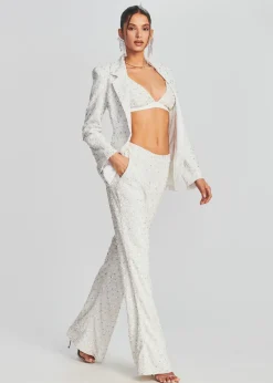 Retrofete Taurus Sequin Jacket Stone White Cheap