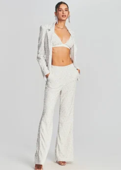 Retrofete Taurus Sequin Jacket Stone White Cheap