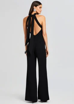 Retrofete Taylor Tie Back Jumpsuit Black New