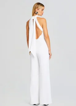 Retrofete Taylor Tie Back Jumpsuit White Best Sale