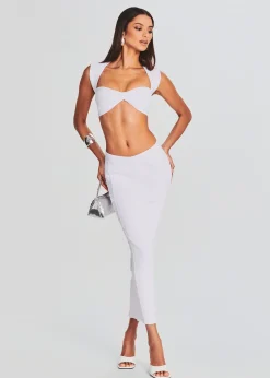 Retrofete Tempo Bandage Knit Dress White Fashion