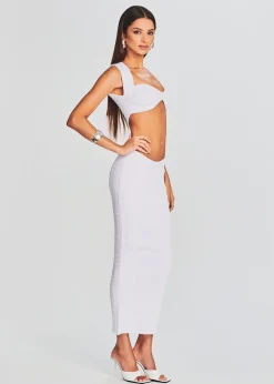 Retrofete Tempo Bandage Knit Dress White Best