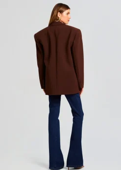 Retrofete The Adel Oversized Dad Blazer Brown Cheap