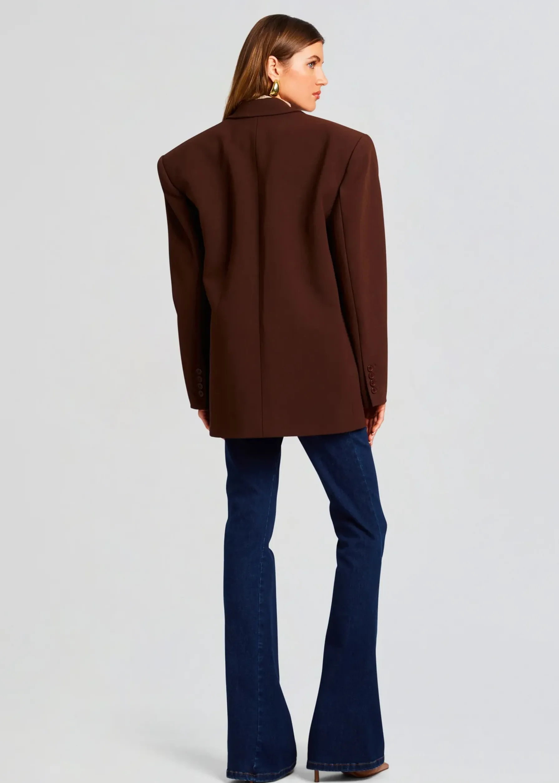 Retrofete The Adel Oversized Dad Blazer Brown Sale