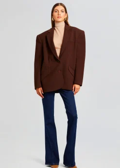 Retrofete The Adel Oversized Dad Blazer Brown Sale
