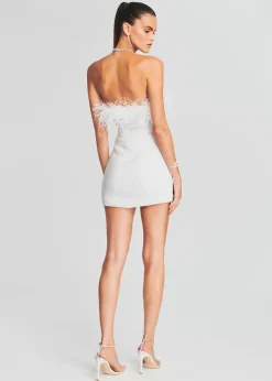 Retrofete Torin Sequin Feather Dress White Shop