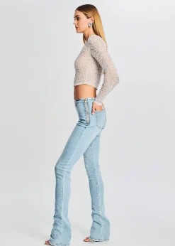 Retrofete Torrey Sequin Top White Cheap