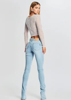Retrofete Torrey Sequin Top White Cheap