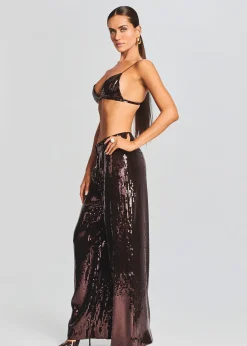 Retrofete Trinity Sequin Pant Dark Chocolate Fashion