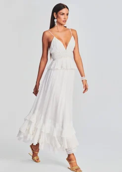 Retrofete Tyra Long Dress White Cheap