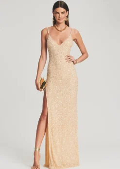 Retrofete Valencia Sequin Dress Sea Shell Cheap
