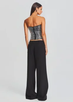 Retrofete Valery Embellished Knit Top Black Shop