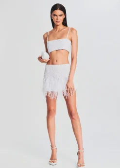 Retrofete Valli Skirt White Pearl Clearance