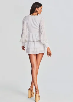Retrofete Veda Quilted Short Dress Off White Cheap