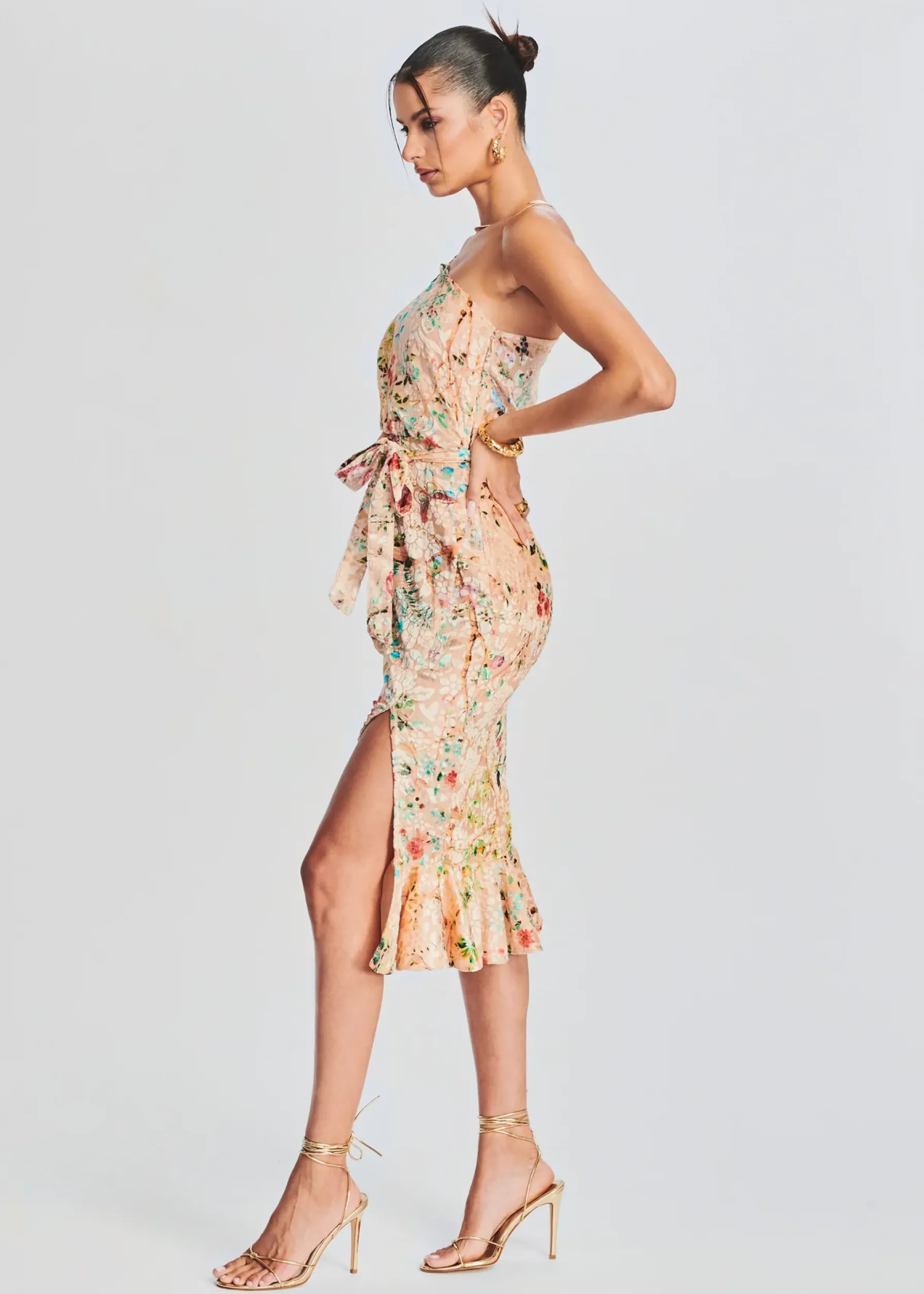 Retrofete Veena Long Dress Nude Cheap