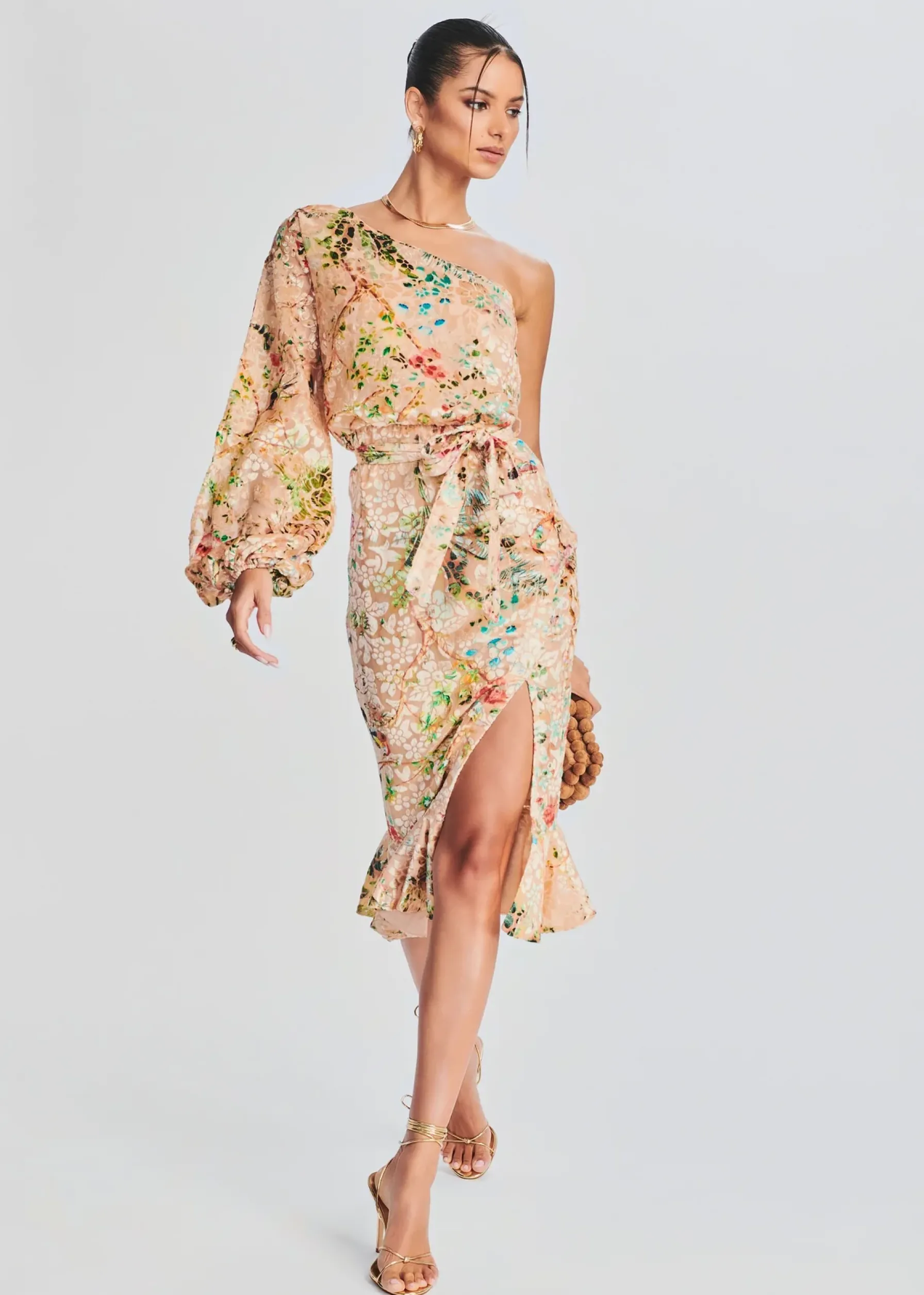 Retrofete Veena Long Dress Nude Online