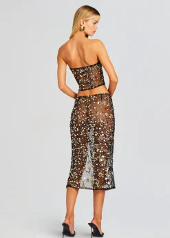Retrofete Venus Embellished Top Black/Gold Best