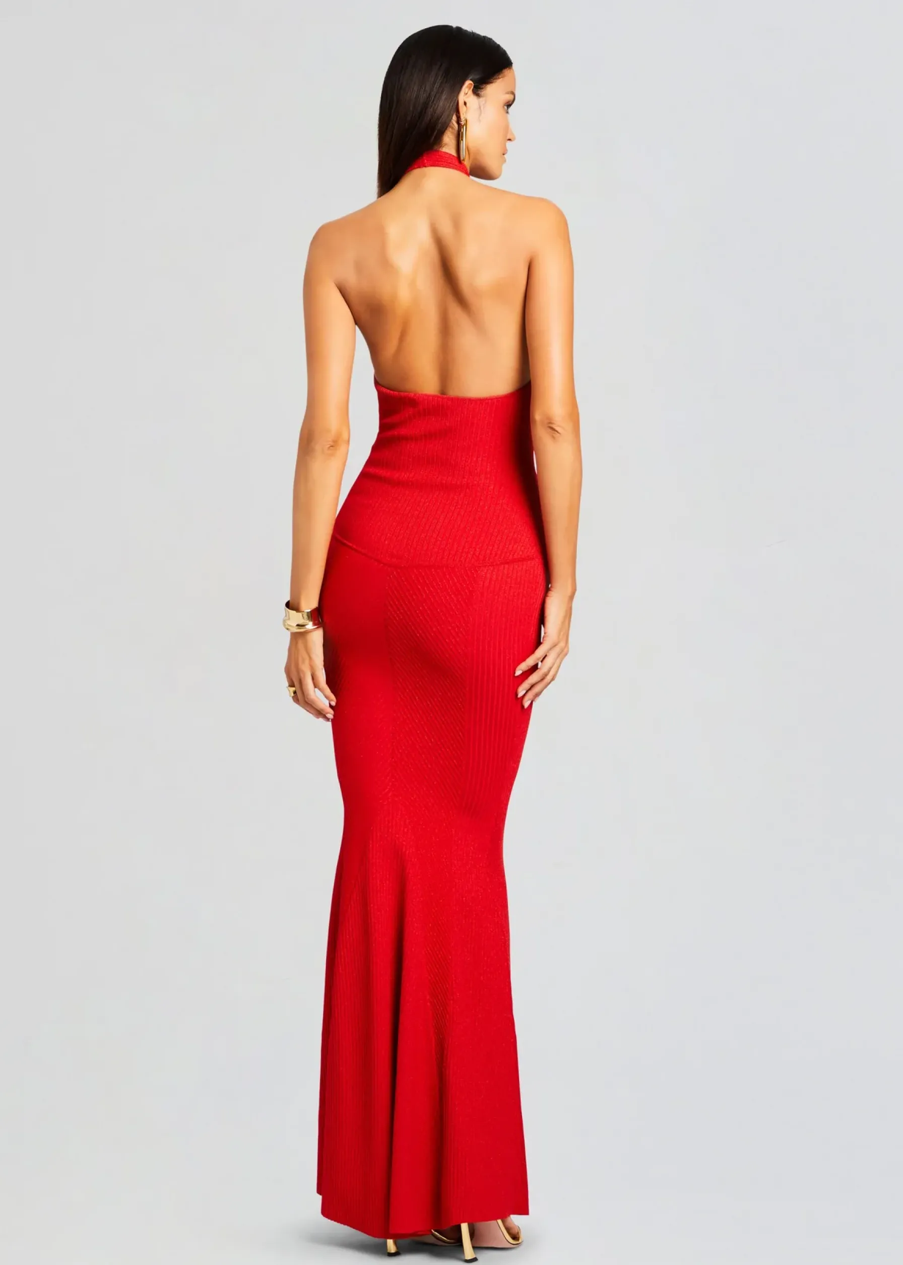 Retrofete Verona Bandage Knit Dress Red Hot