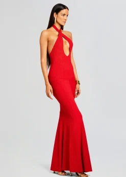 Retrofete Verona Bandage Knit Dress Red Store