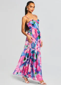 Retrofete Vesa Corset Long Dress Multicolor Flash Sale