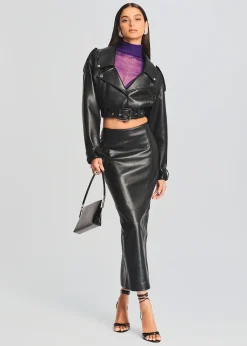 Retrofete Victoria Leather Jacket Black Best Sale