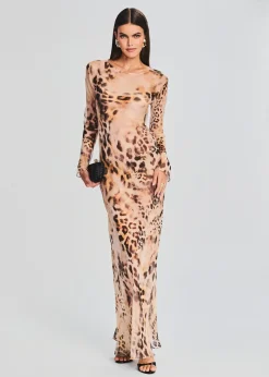 Retrofete Vienna Silk Dress Vintage Cheetah Shop