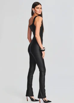 Retrofete Viper Coated Denim Catsuit Coated Black Fashion