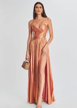 Retrofete Waldorf Dress Apricot Clearance