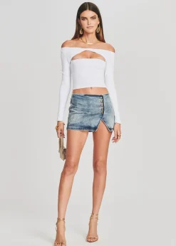 Retrofete Willa Low Rise Skirt Light Rip Tide Cheap